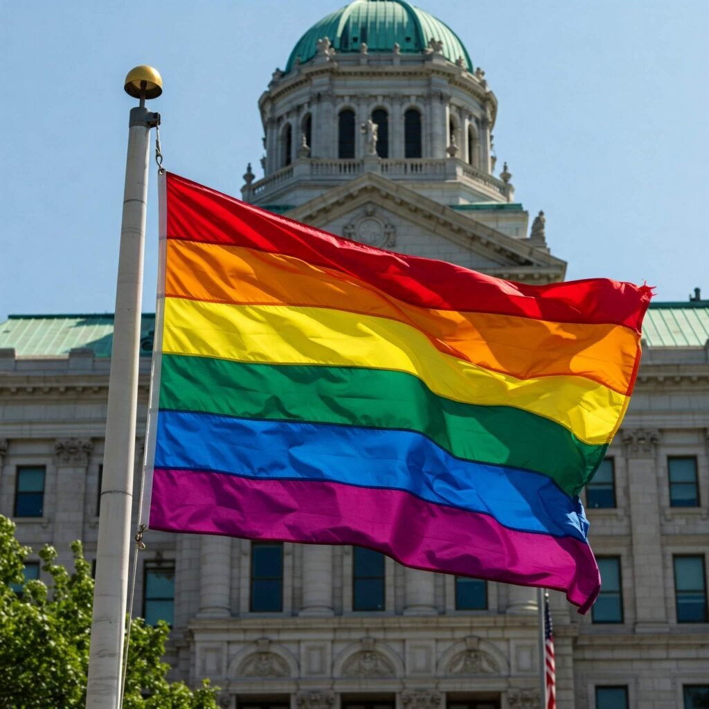 Rainbow Flag Courthouse Pride