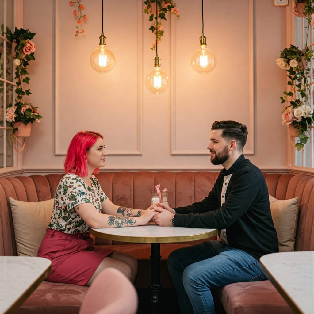 Cozy Cafe: Queer Couple Connection