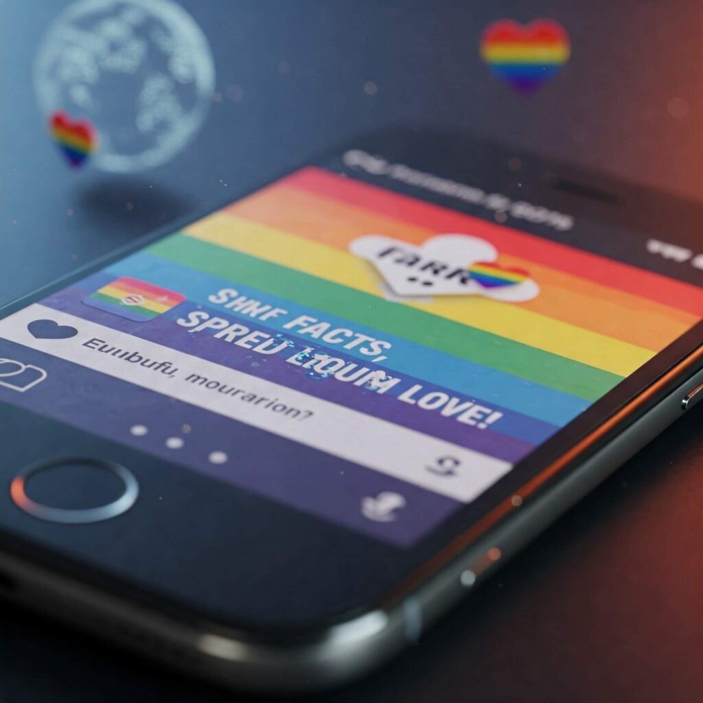 Rainbow Filtered Social Media Post Combating Misinformation