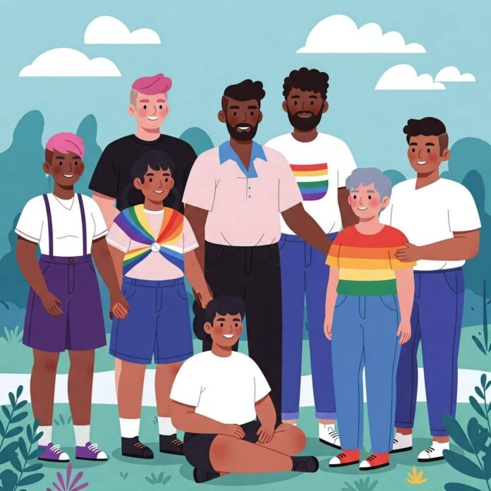 Diverse LGBTQ+ Community: Hopeful Gathering