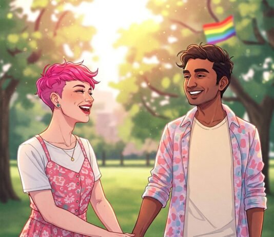Queer Dating: Tips for Finding a Meaningful Connection Joyful Queer Love: Diverse Couple in Park