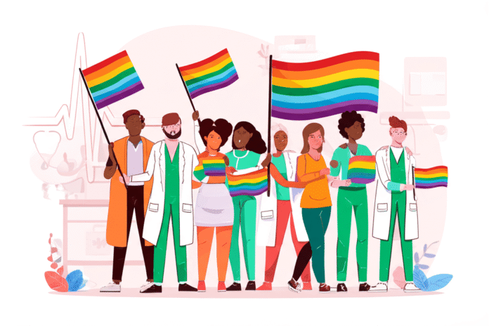 LGBTQ+ Healthcare Community Illustration LGBTQ+ Healthcare Community Illustration
