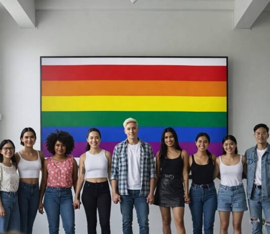 How the Media Shapes Perceptions of LGBTQ+ Individuals LGBTQ+ Empowerment Rainbow Flag Image