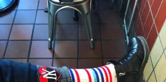 How to Express Your Identity Through LGBTQ+ Inclusive Fashion? "Low-angle Brooklyn café selfie: layered queer fashion and latte"